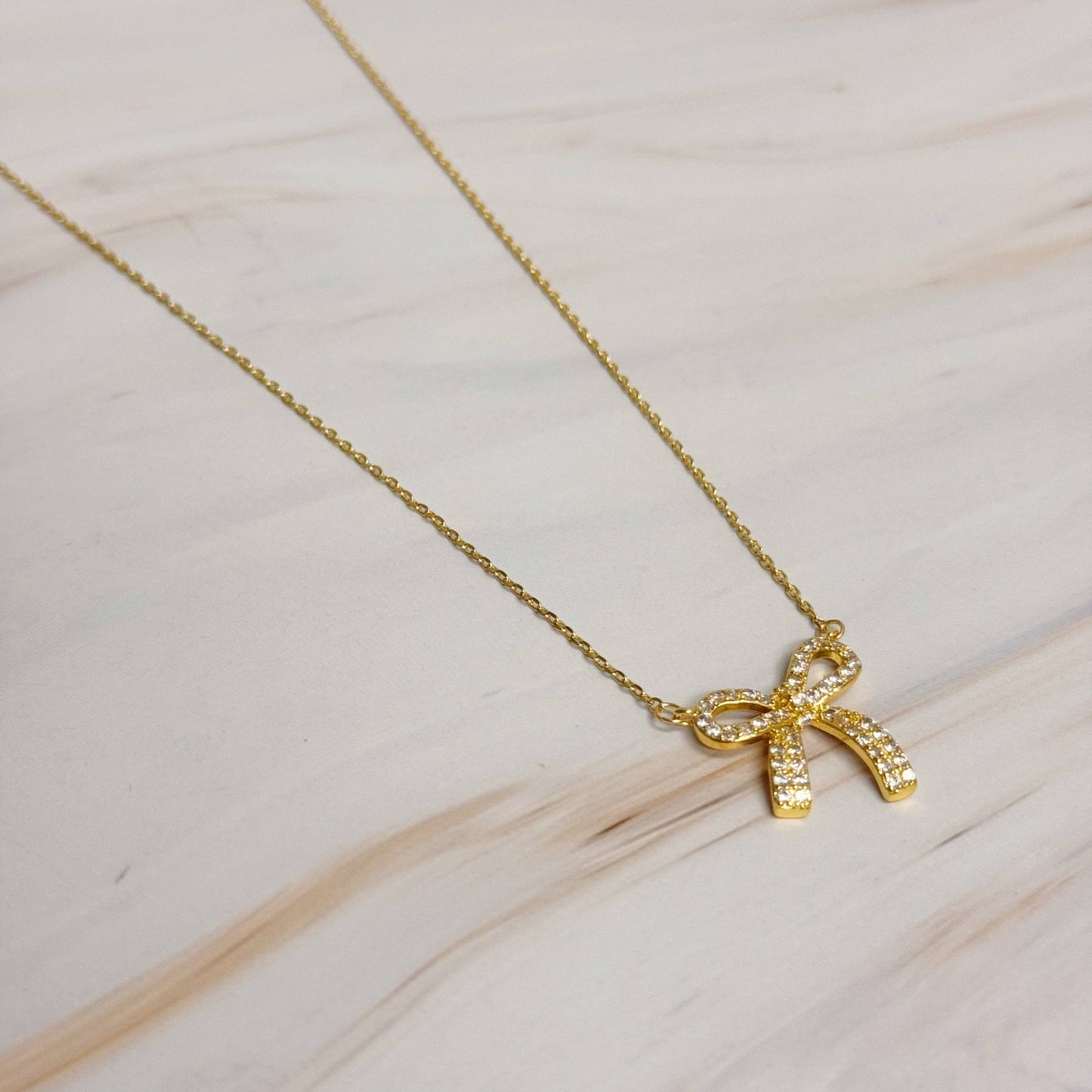 Simply Shine Bow Necklace