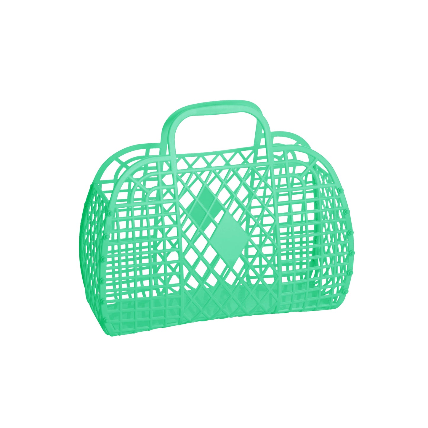 Retro Basket Jelly Bag - Small: Neon Pink