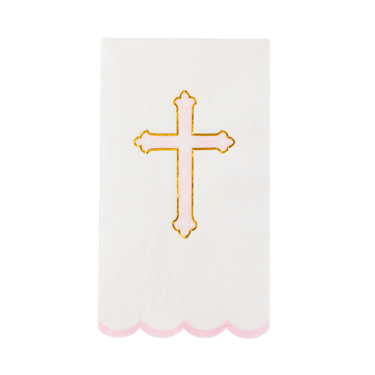 PETAL PINK CROSS GUEST TOWELS