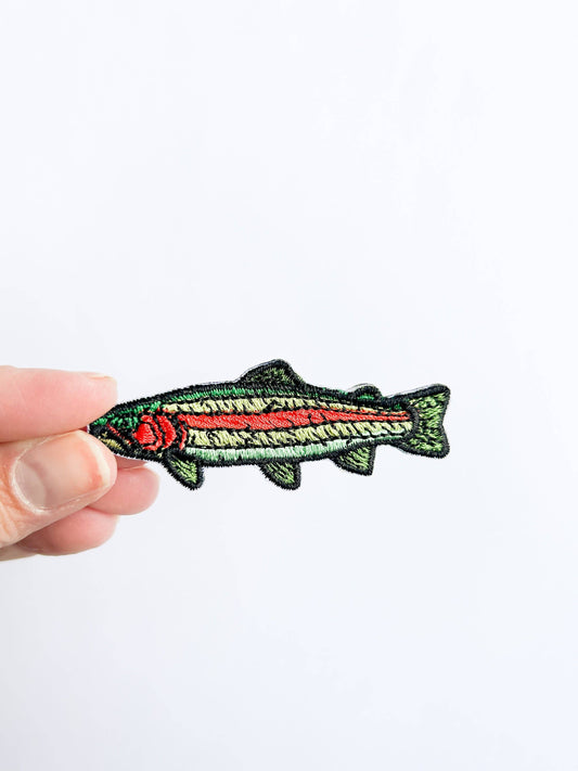 Trout Fish Multicolor Embroidered Iron On Sew On Patch