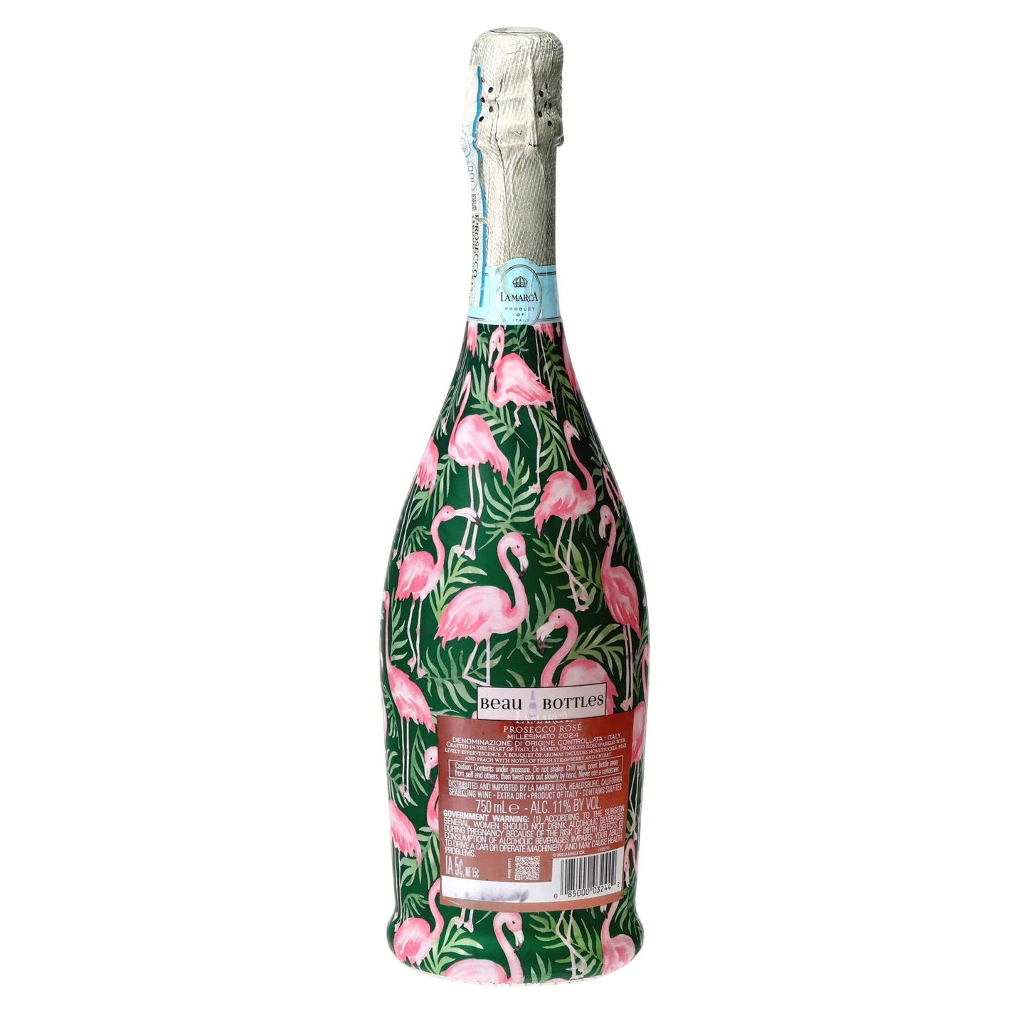 Palm Flamingo Club Prosecco Bottle Wrap