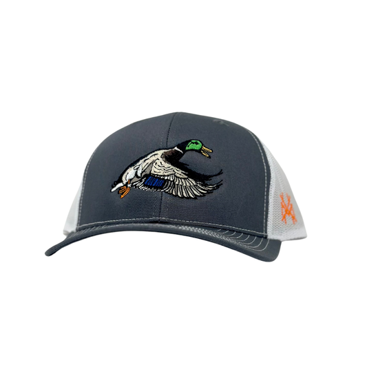 Mallard Trucker Hat: Retro Dark Green/ Natural