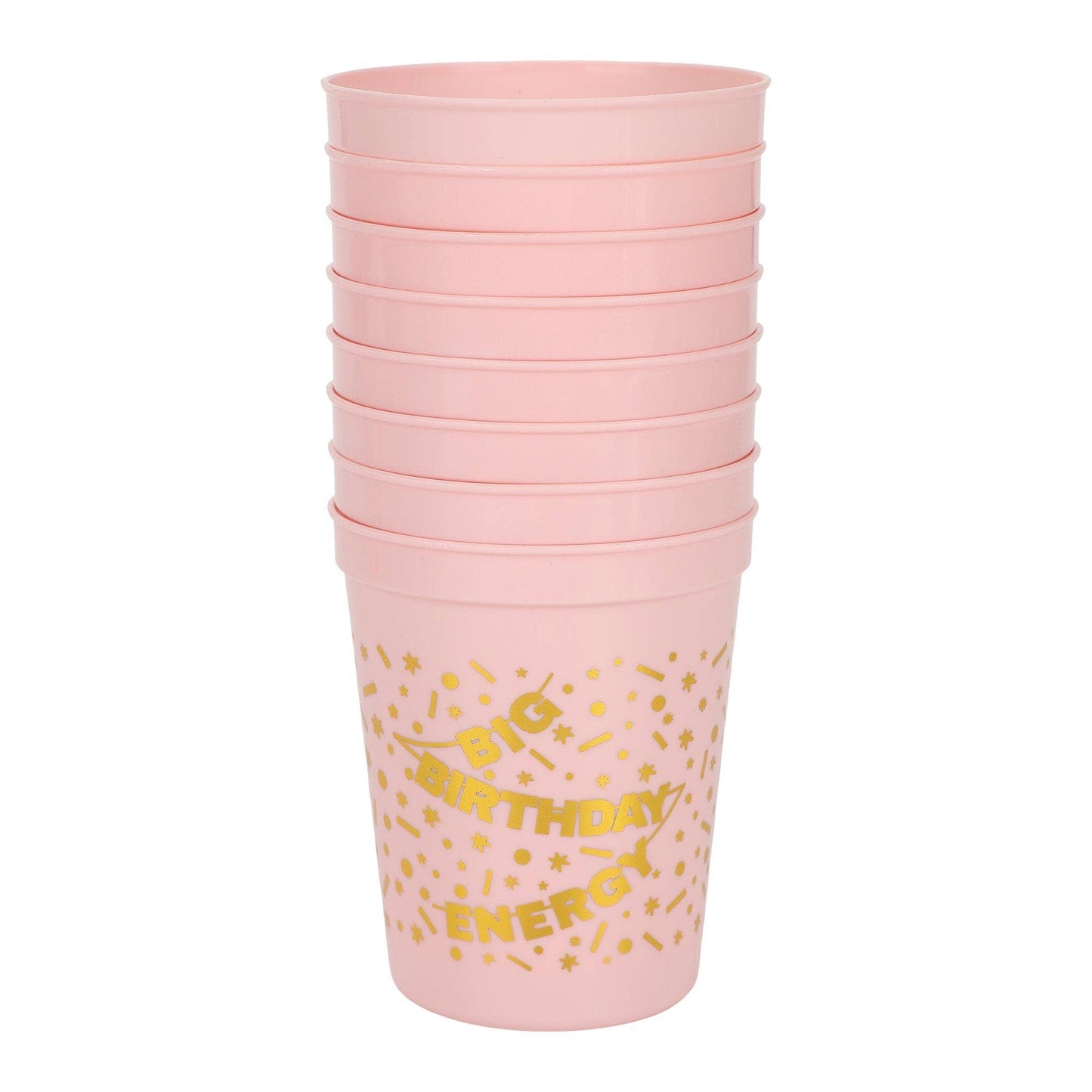 Big Birthday Energy Reusable Cups Set (8 ct)