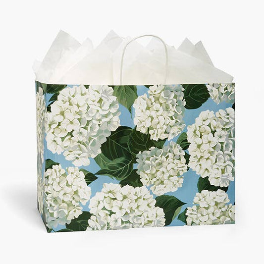 Hydrangea Blossoms Paper Retail Gift Bag 16x6x12"