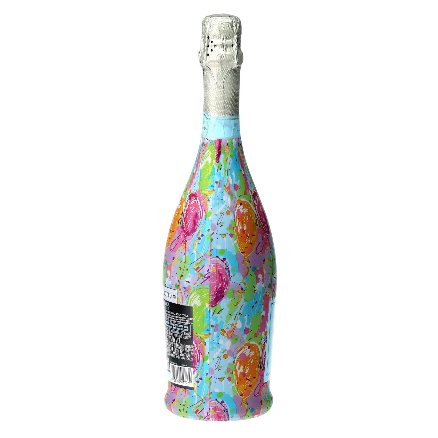 Happy Birthday Balloons Prosecco Bottle Wrap