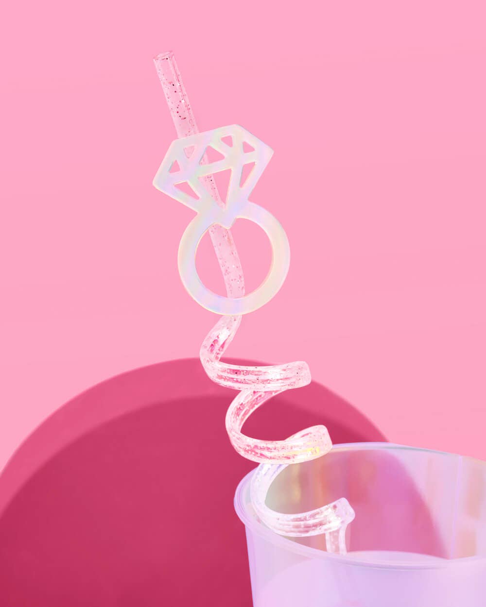 Diamond Ring Swirl Straws | Bridal Glam, Bachelorette
