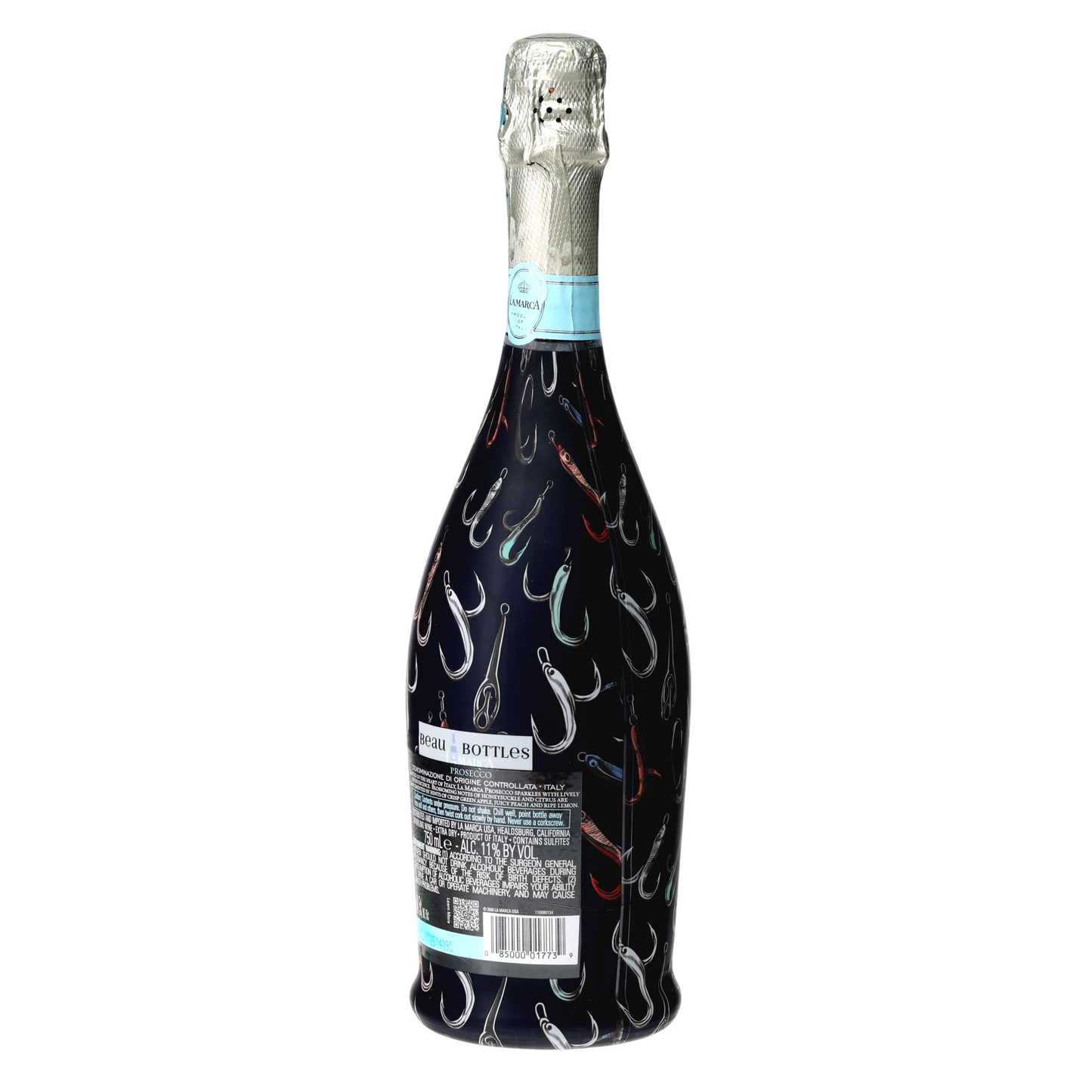 Fishing Hooks Prosecco Bottle Wrap