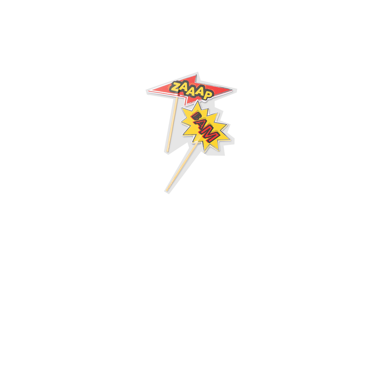 Bam! Zaaap! Pow! Mini Toppers (10 per pack)