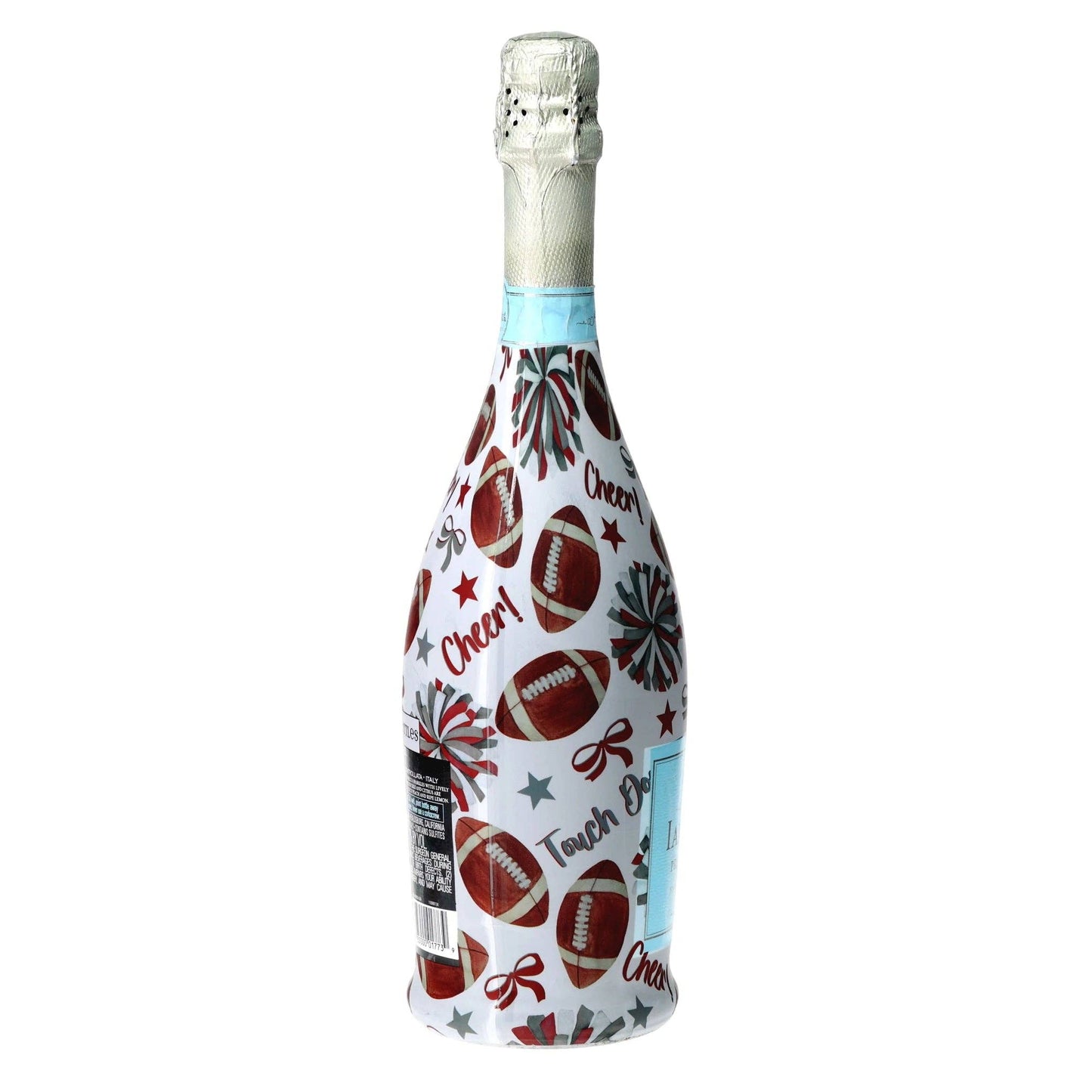 Crimson & Grey Game Day Prosecco Bottle Wrap