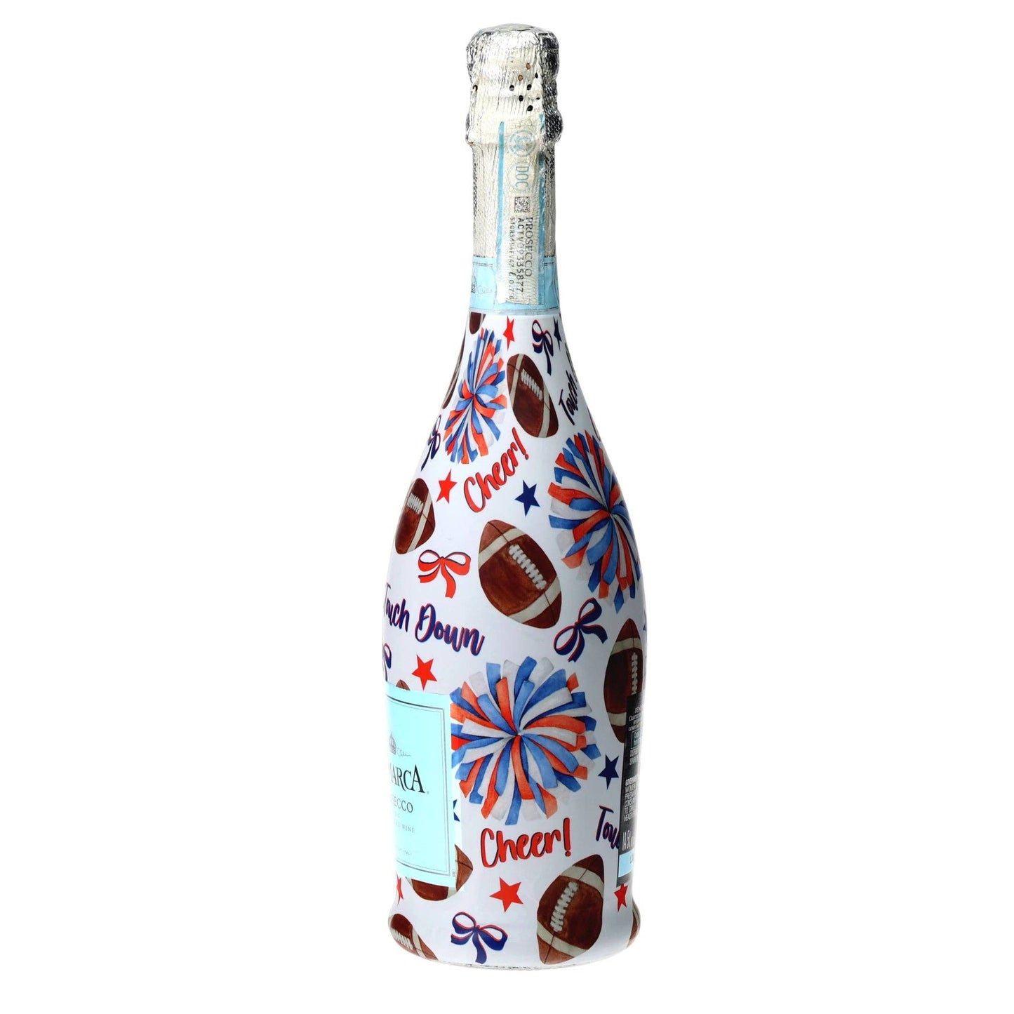 Blue & Orange Game Day Prosecco Bottle Wrap