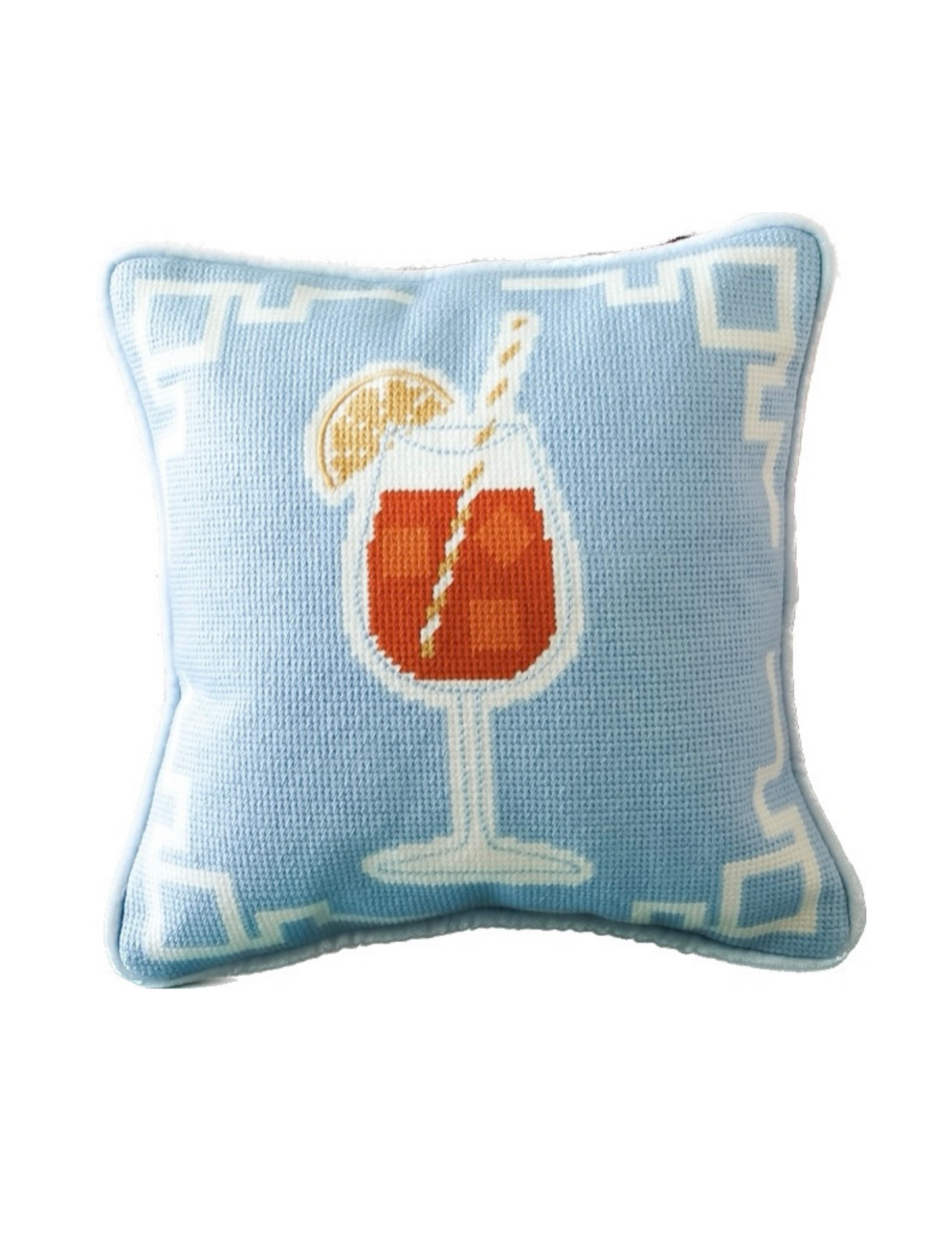 Aperol Spritz Needlepoint Pillow