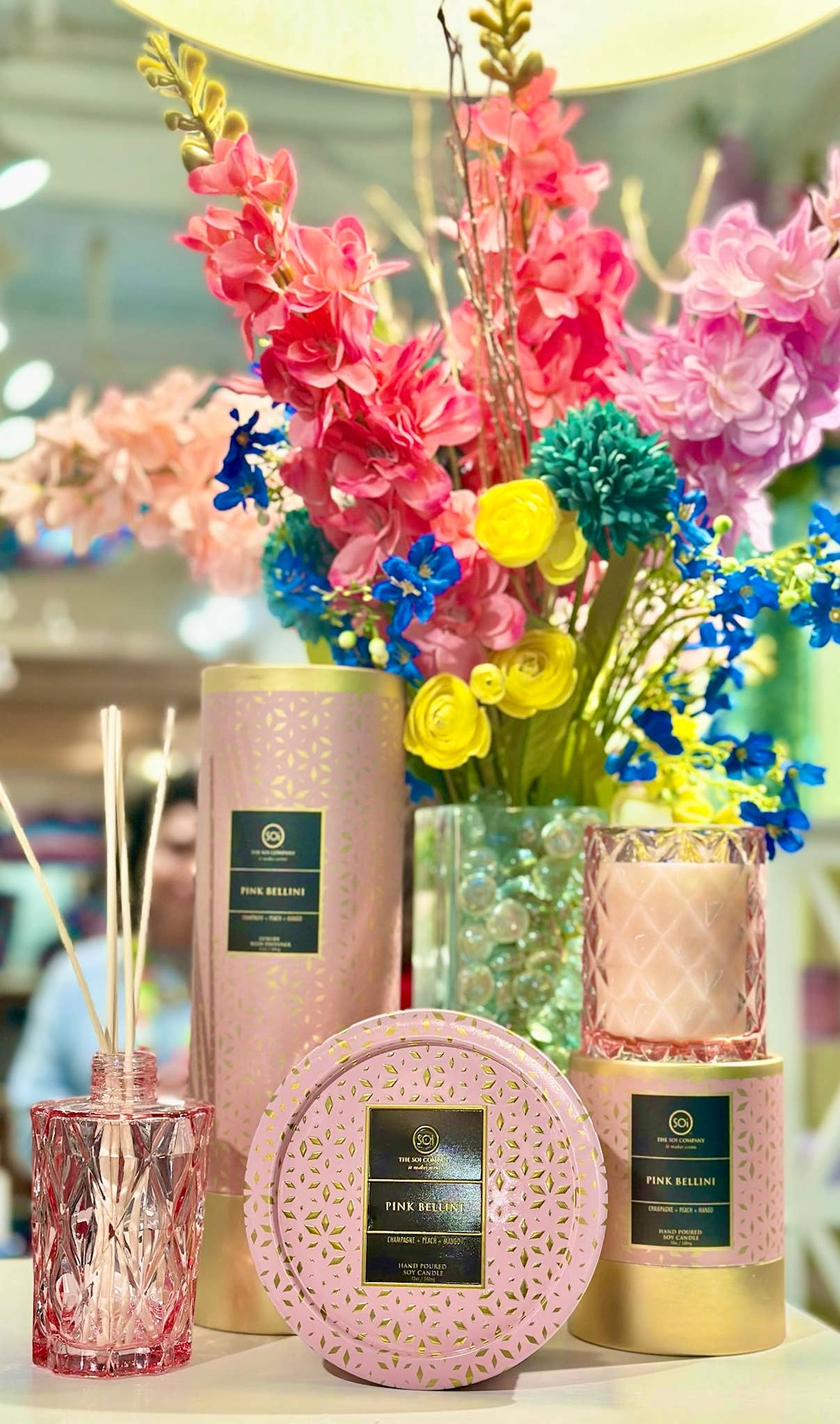 Pink Bellini  Shimmer 9oz Box Candle