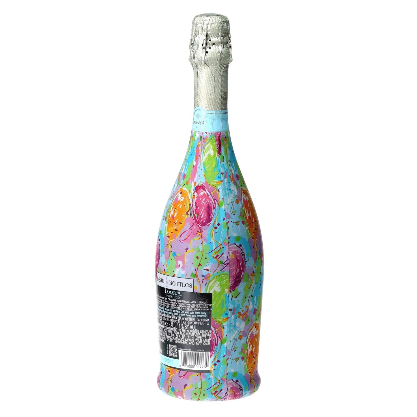 Happy Birthday Balloons Prosecco Bottle Wrap