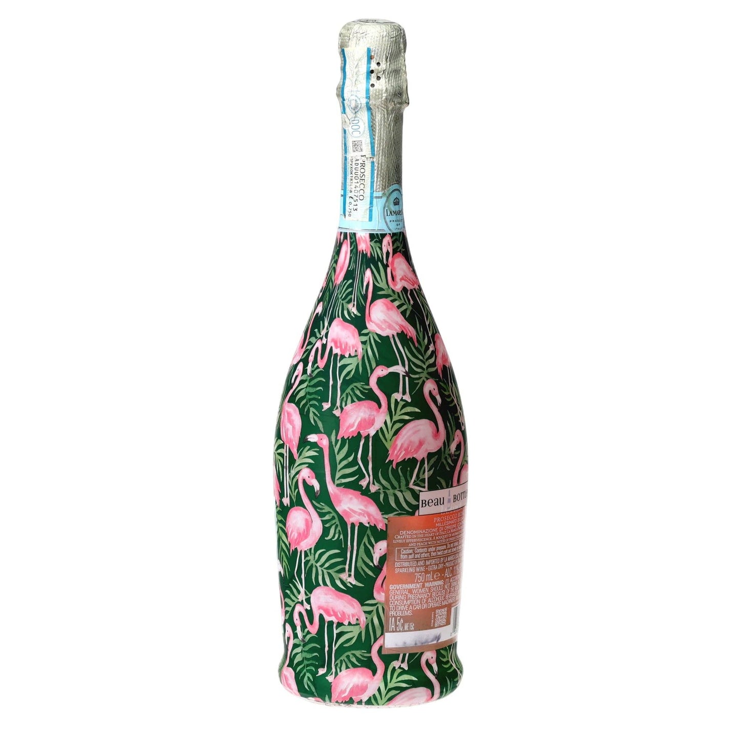 Palm Flamingo Club Prosecco Bottle Wrap
