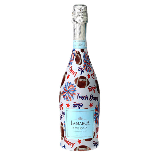 Blue & Orange Game Day Prosecco Bottle Wrap