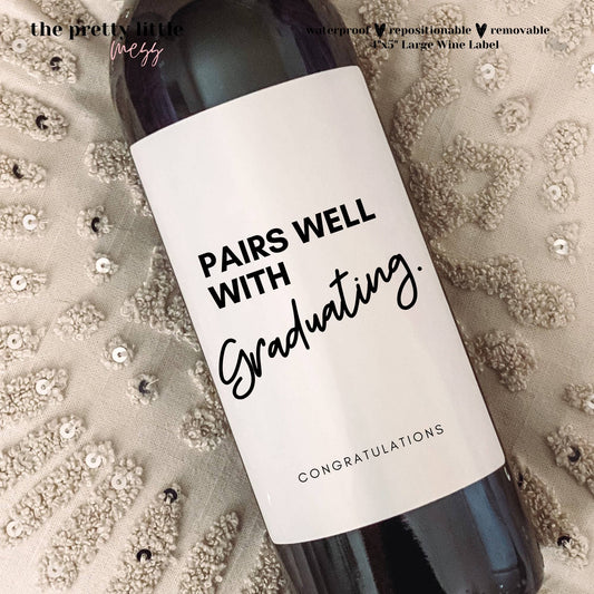 Graduation Gift, Graduation Wine Label, Funny Graduation Gift, Graduation Card, Gift for Her, Gift for Him, Congrats Grad, Class of 2022: Champagne Label 4"x3"