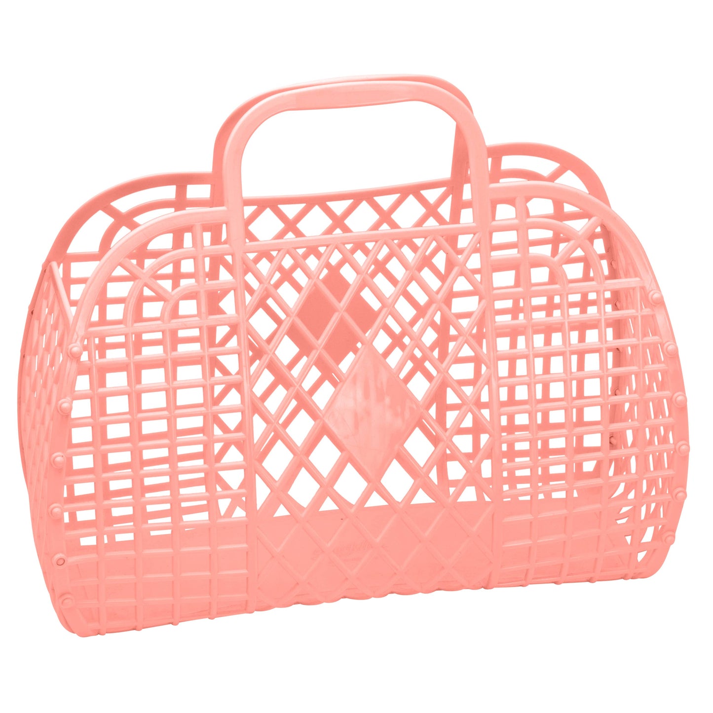 Retro Basket Jelly Bag - Large: Bubblegum Pink