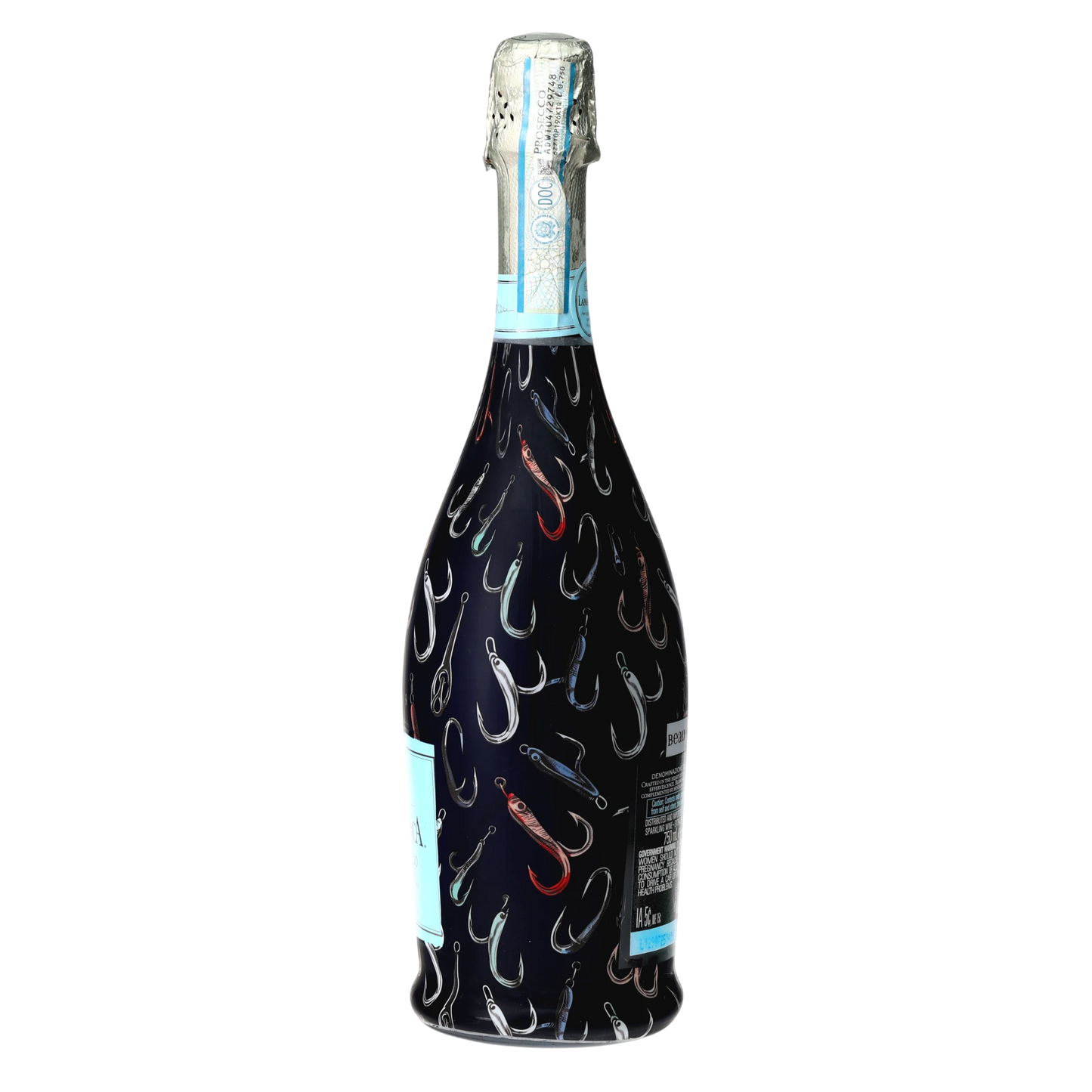 Fishing Hooks Prosecco Bottle Wrap