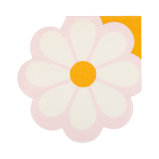 PLGOG37 - Disco Daisy Shaped Cocktail Napkin