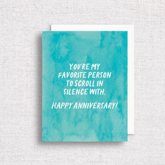 Scroll in Silence With Greeting Card | Anniversary Card