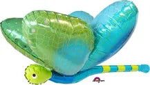 38 Inch Blue/Green Dragonfly Foil Balloon
