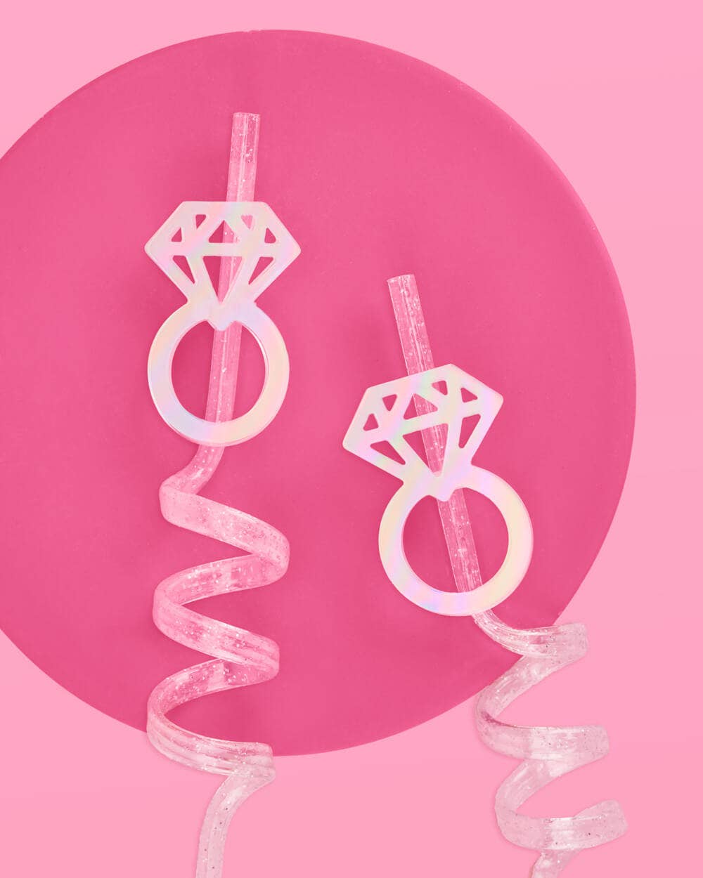 Diamond Ring Swirl Straws | Bridal Glam, Bachelorette