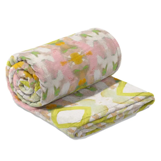 White Lotus Fleece Blanket