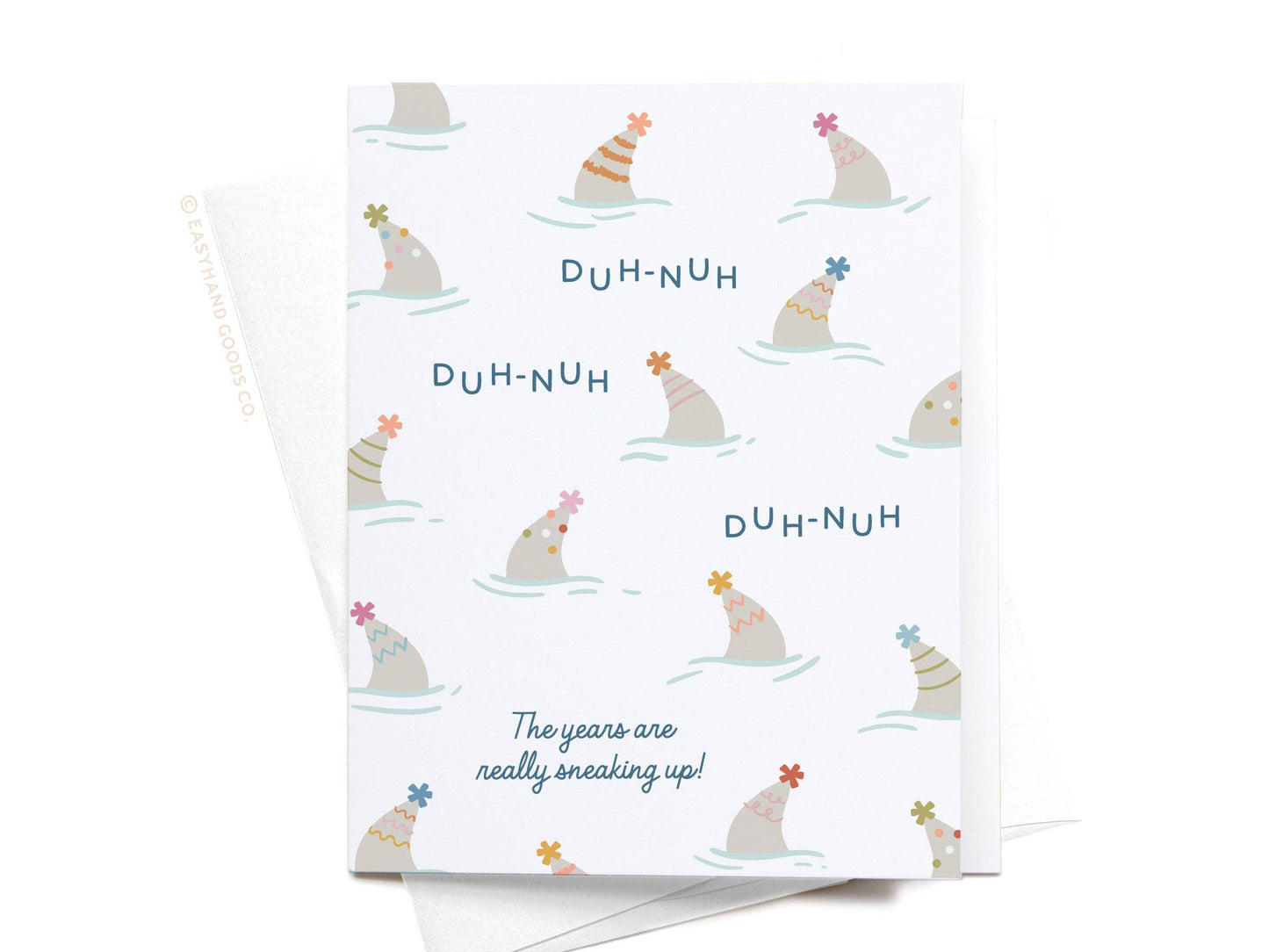 Shark Fin Party Hats Birthday Greeting Card