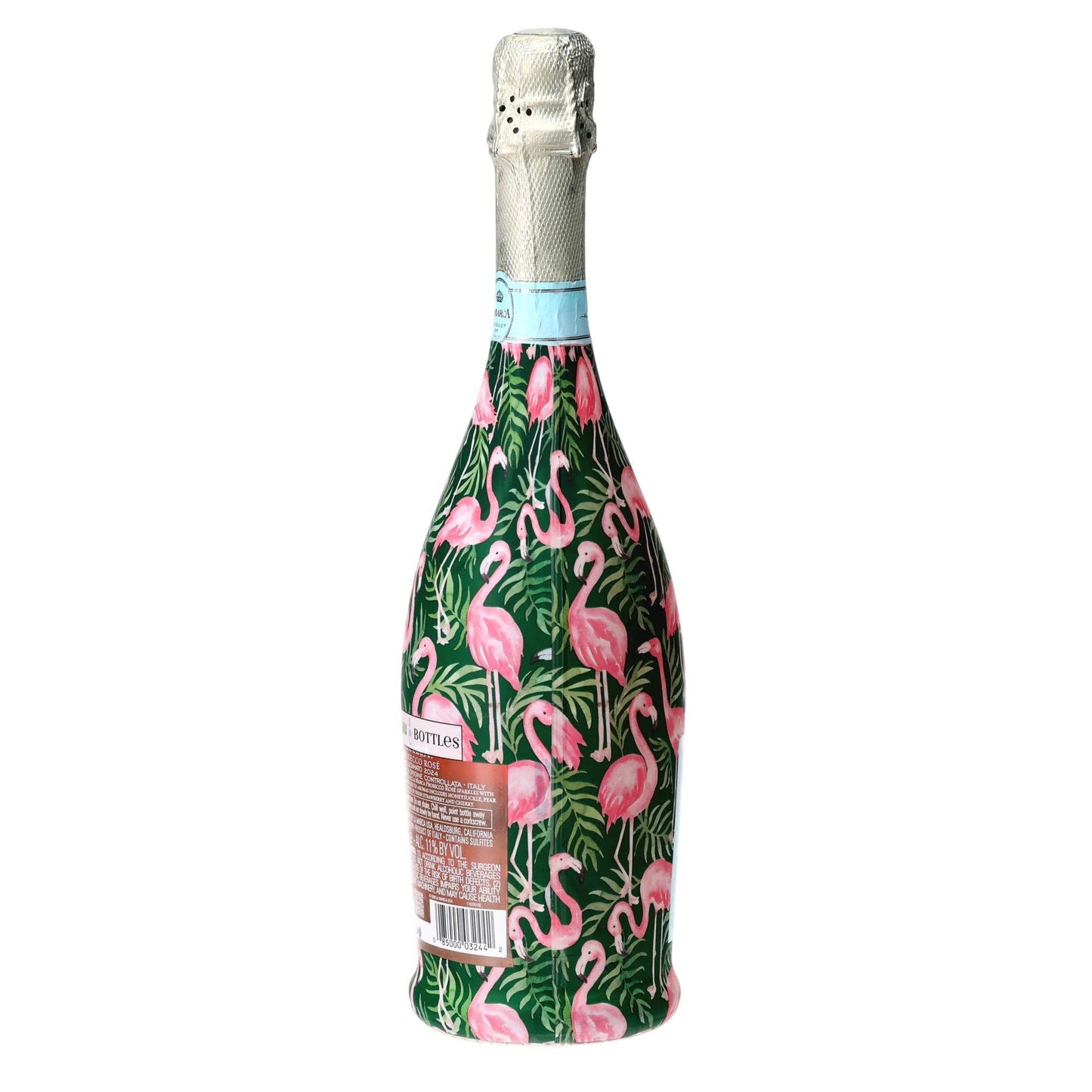 Palm Flamingo Club Prosecco Bottle Wrap