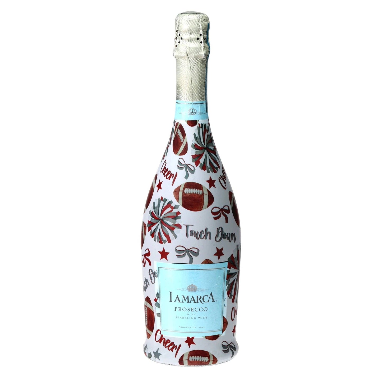 Crimson & Grey Game Day Prosecco Bottle Wrap