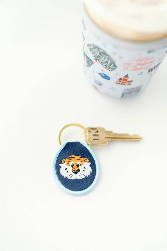 Auburn University Aubie Embroidered Keychain