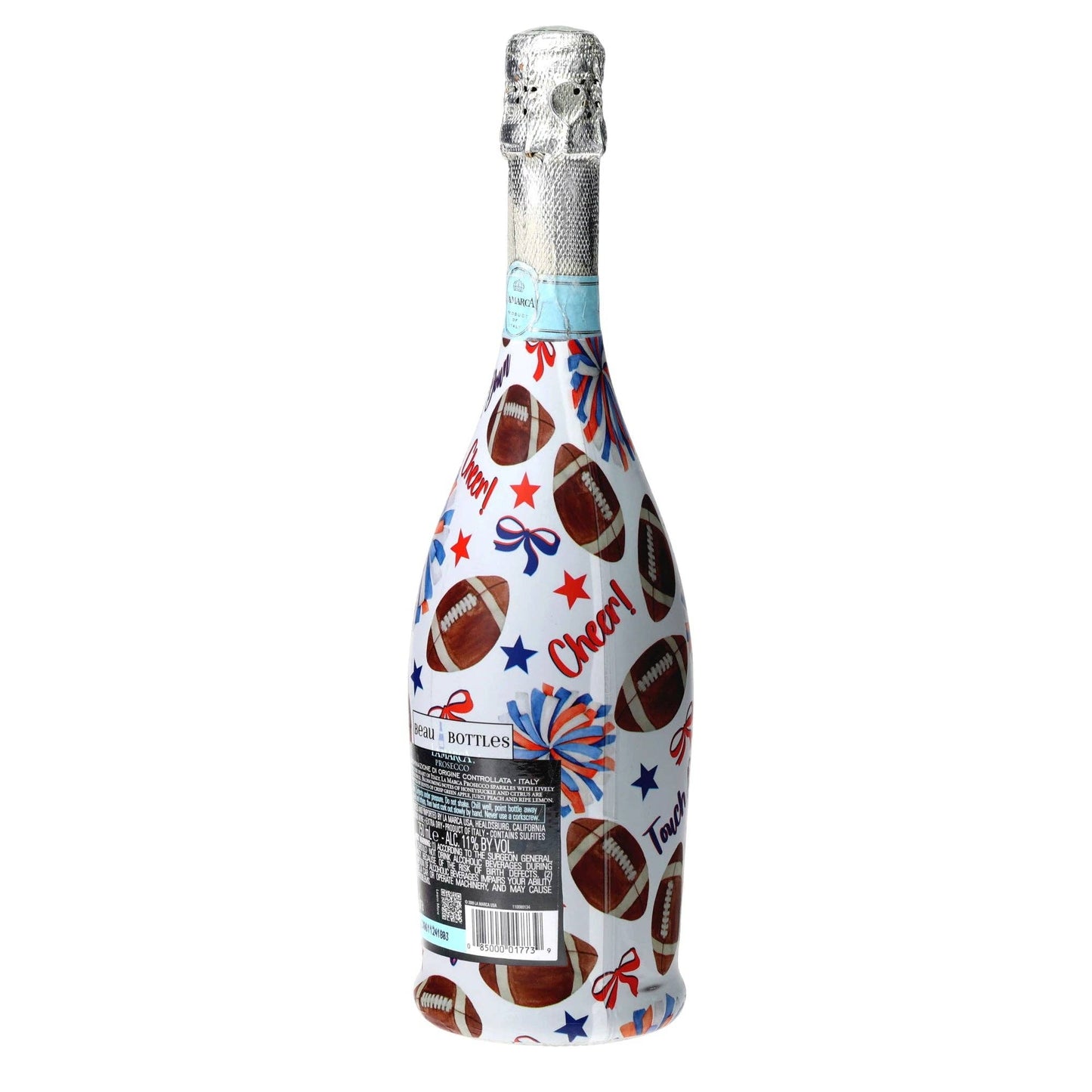 Blue & Orange Game Day Prosecco Bottle Wrap