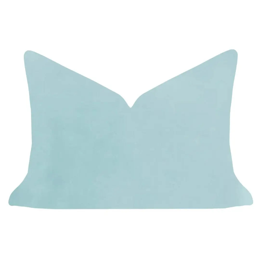 Laura Park Spa Blue 14x20 Solid Velvet Pillow