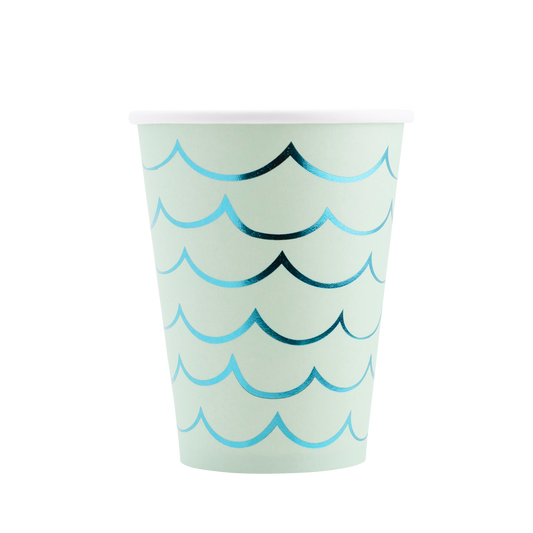 SEA1011 - Mermaid Tail Paper Party Cups - 12 oz