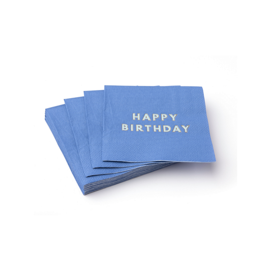 PALISADES BLUE SIGNATURE HAPPY BIRTHDAY COCKTAIL NAPKINS