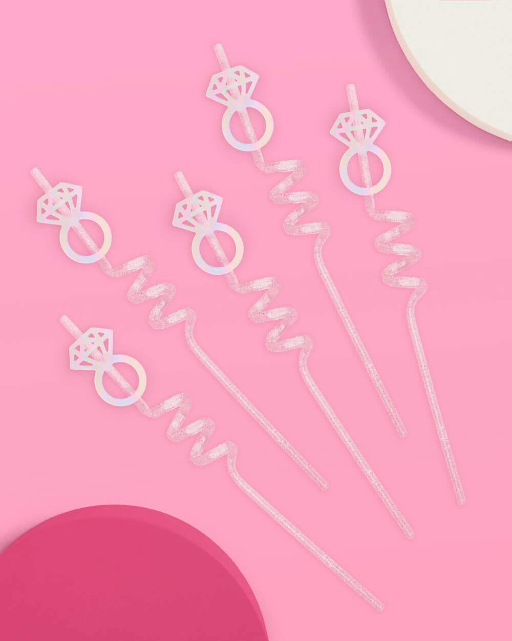 Diamond Ring Swirl Straws | Bridal Glam, Bachelorette