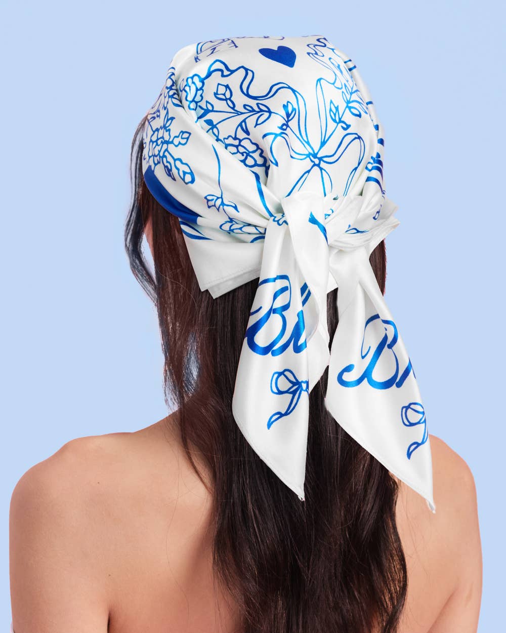 Bride Hair Scarf | white, bridal, bachelorette, wedding
