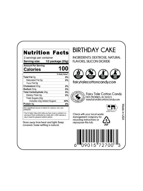 Birthday Cake Cotton Candy