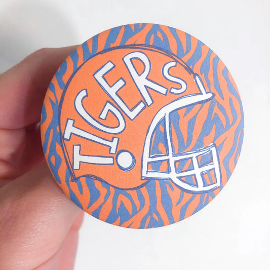 Tigers Helmet Button