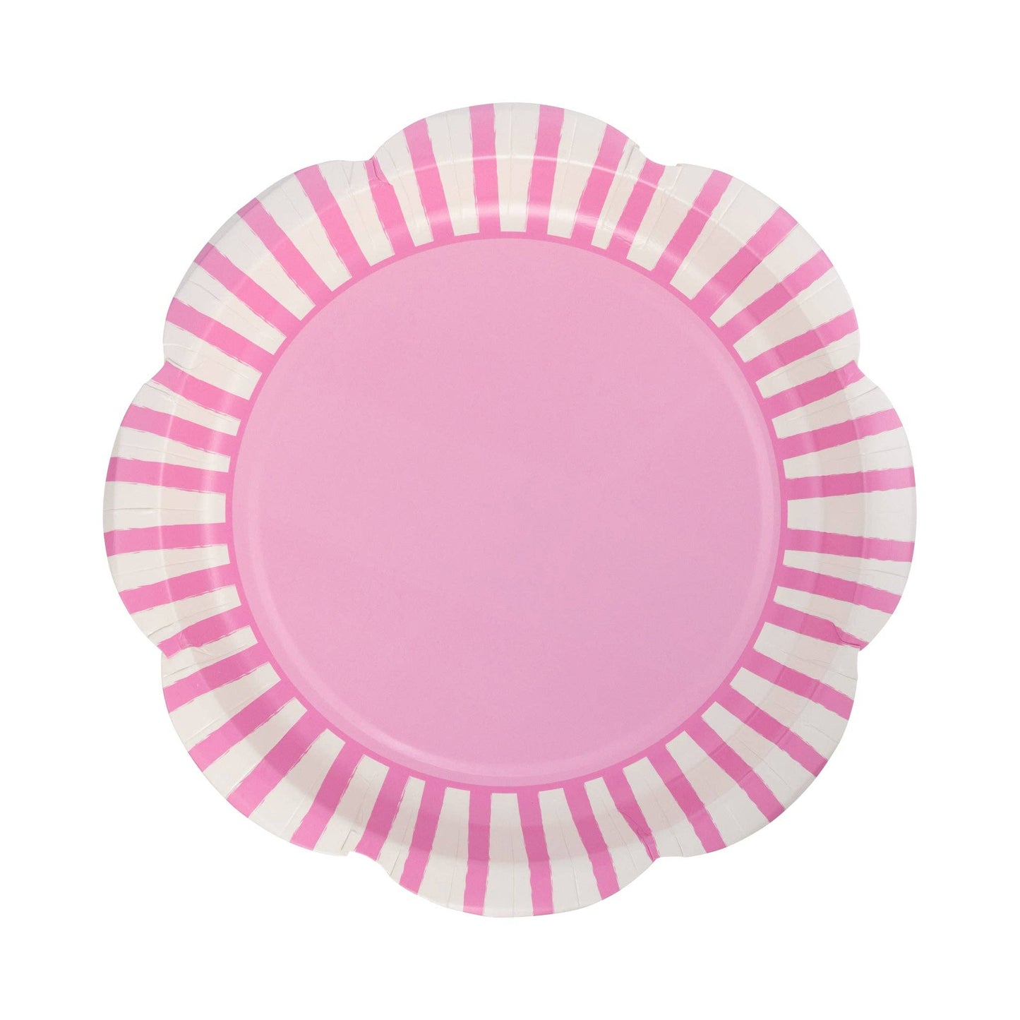 PAR1118 - Fuchsia Striped Scallops 9" Plate