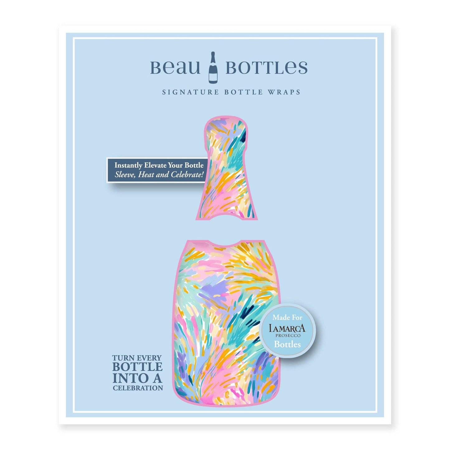 Pastel Celebration Prosecco Bottle Wrap