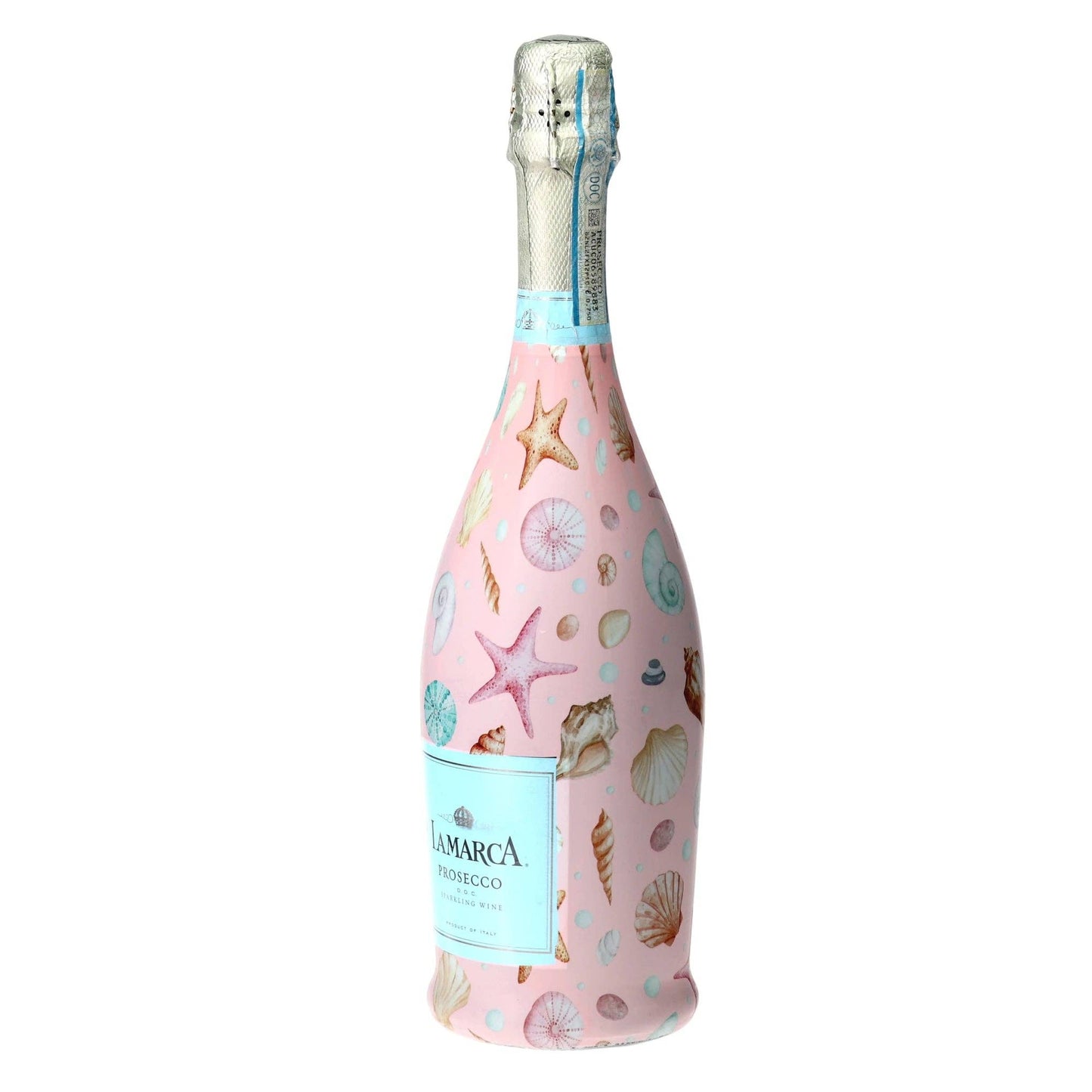 Pink Seashells Prosecco Bottle Wrap