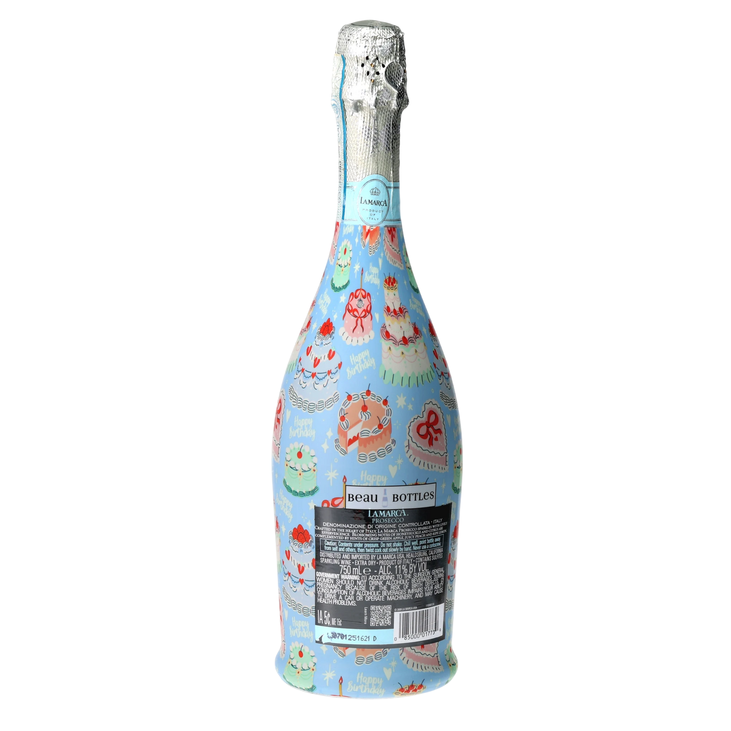 Birthday Patisserie Prosecco Bottle Wrap
