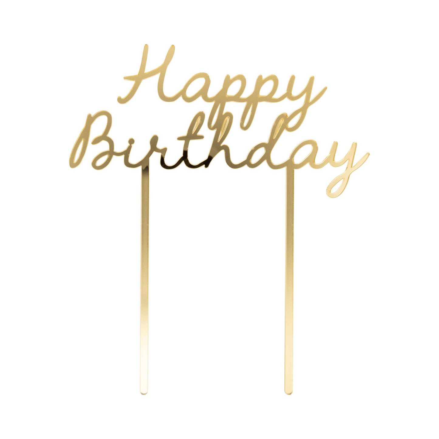 PLGBD05 - Gold Happy Birthday Cake Topper