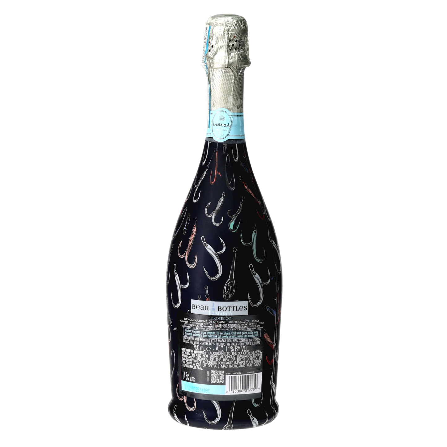 Fishing Hooks Prosecco Bottle Wrap