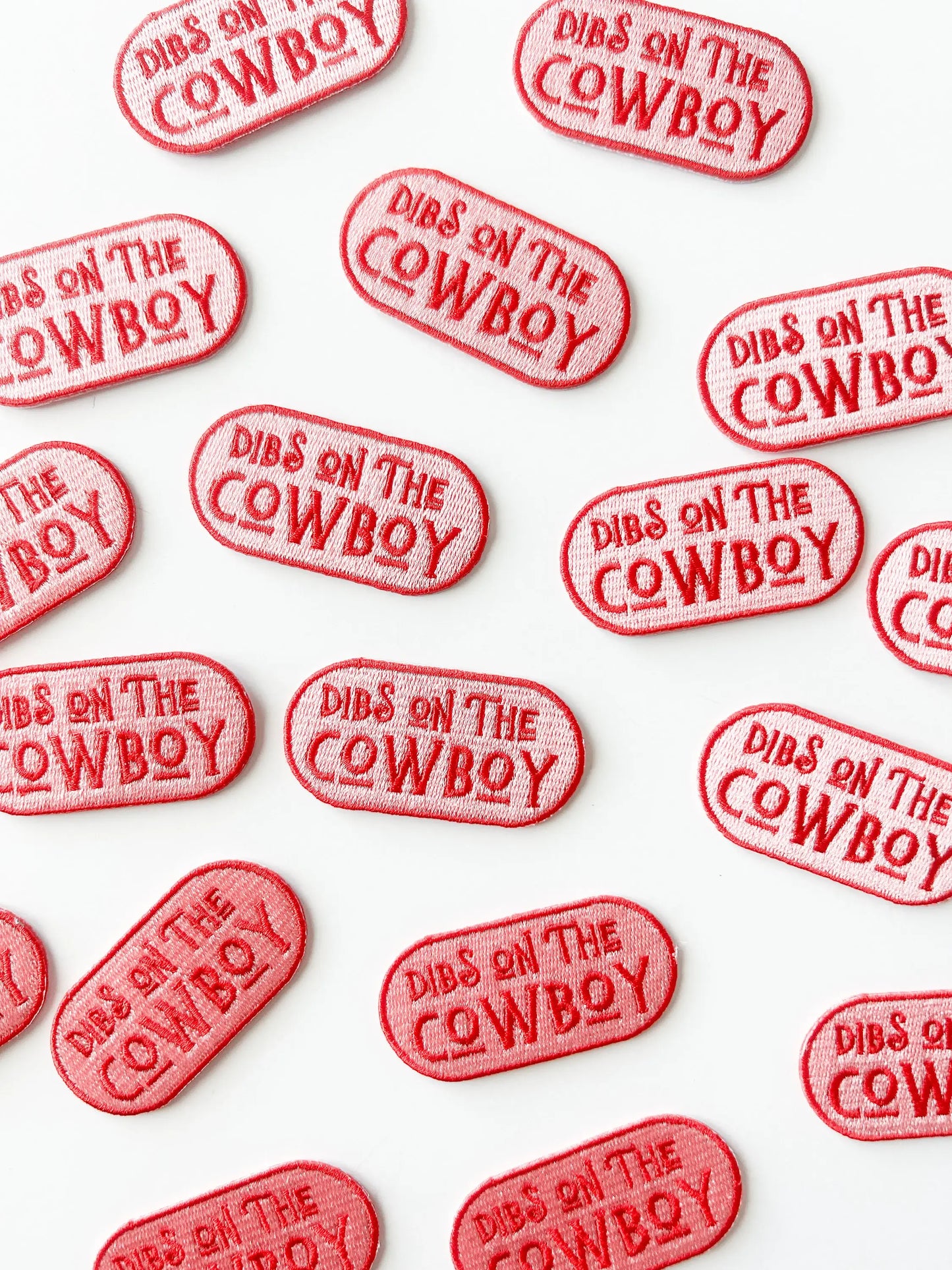 Dibs on the Cowboy Patch Embroidered Iron-On Patch