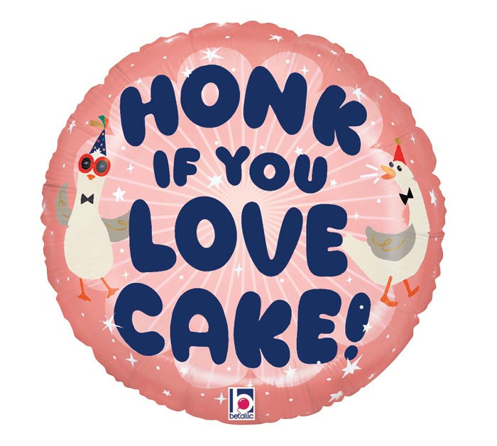 17 Inch Happy Birthday Goose Round Foil Balloon