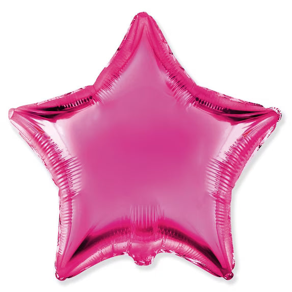 17 Inch Hot Pink Star Foil Balloon