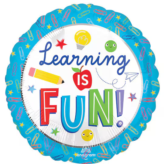 17 Inch Learning Is Fun Foil Balloon