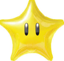 18 Inch Mario Star Foil Balloon